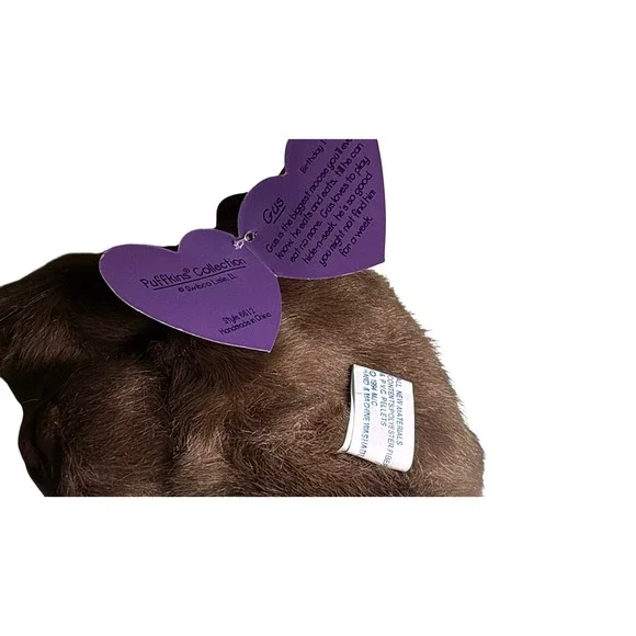 Vintage Swibco Puffkins Gus the Moose Plush Animal 1994 Collectible toy - Picture 5 of 6